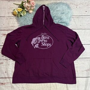Bass Pro Shops Deep Purple Hoodie sz XXL